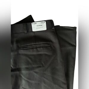 Patrick Wool Blend Pleated Trousers - Raw Hem - Mens Size 36L - Brown